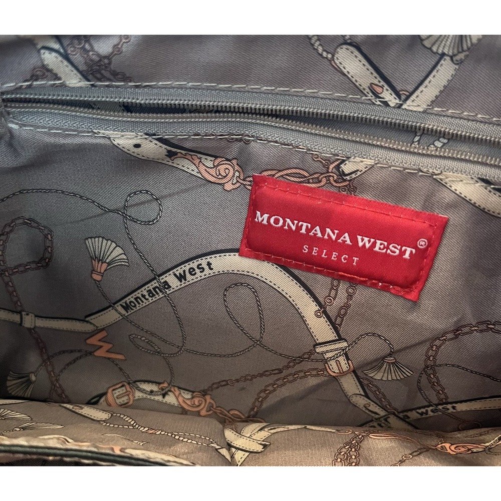 Montana‎ West womens animal print leather shoulder bag black - Picture 4 of 5
